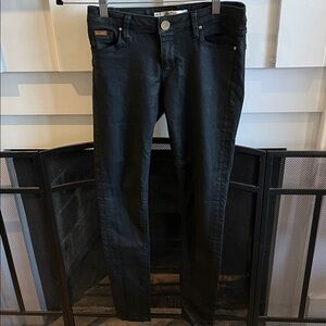 Zara Woman Premium Denim wear collection, Slim Fit, Black Shiny Jeans, Size 2